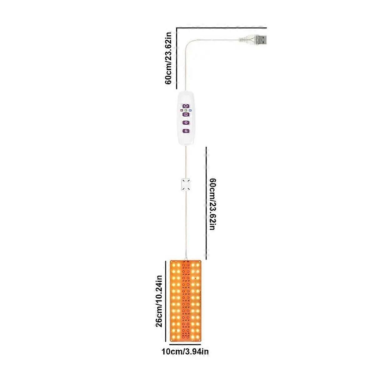 Full Spectrum Plants Grow Light Auto On/Off LED Lamp 3 skewers