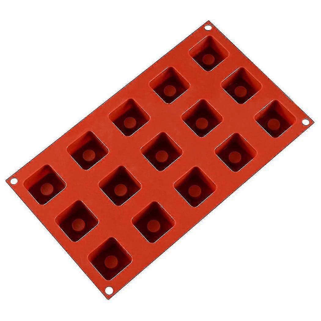 15 Cavities Concave Cake Mold 3d Square Silicone Mold