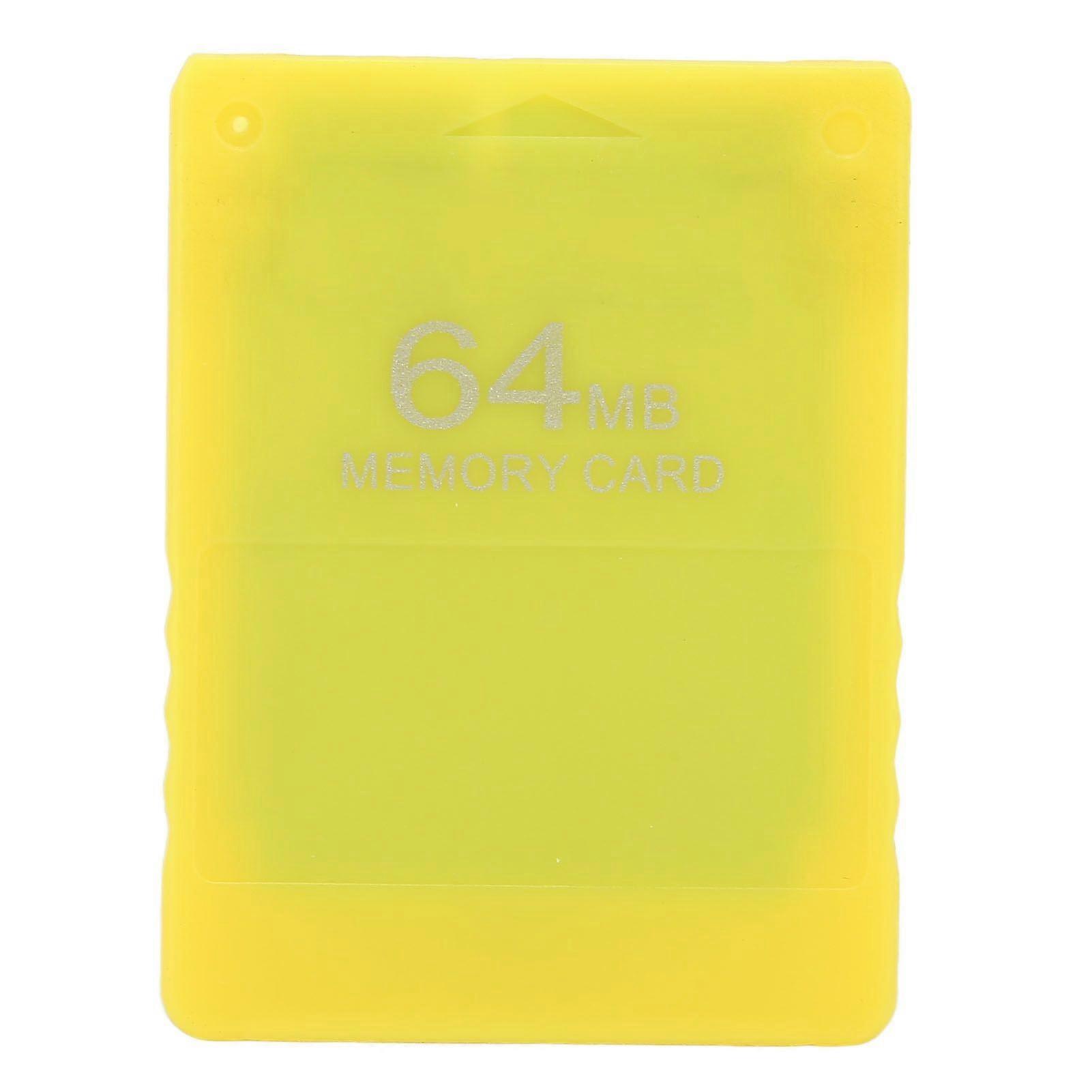 64MB Gaming Memory Card High Speed FMCB1.966 Video Game External Data Card for PS2Yellow