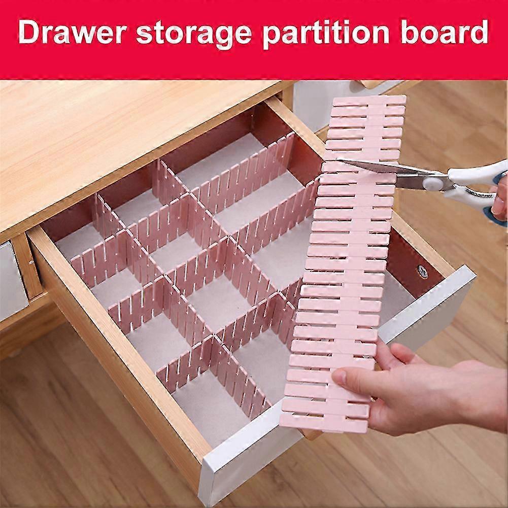 (8pcs) Adjustable Drawer Dividers Organiser Socks Storage Separators