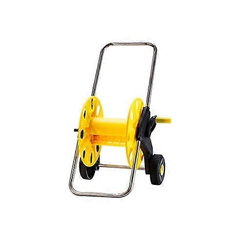 Handpush Hose Storage Rack With Wheels Portable Watering And Car Wash Trolley Garden And Agricultural Use Bright Yellow
