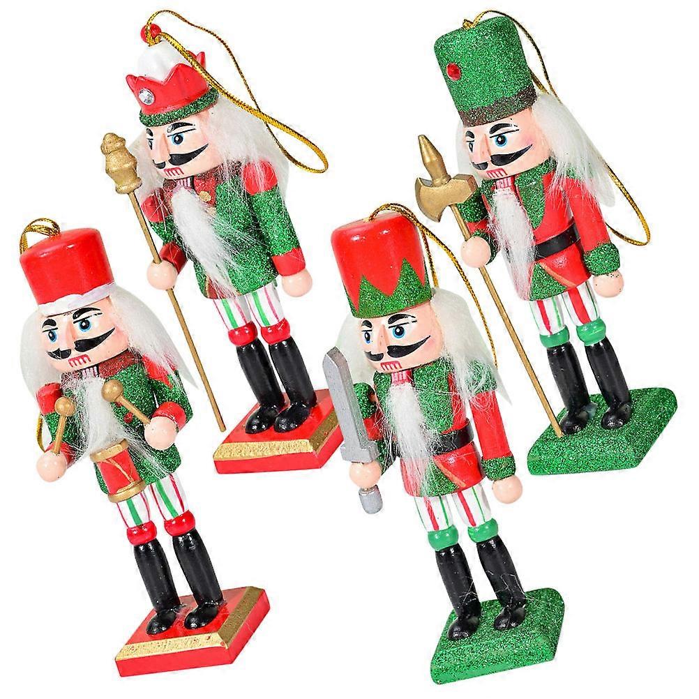 Christmas Hanging Nutcracker Wood Ornament for Home Use 20Pcs