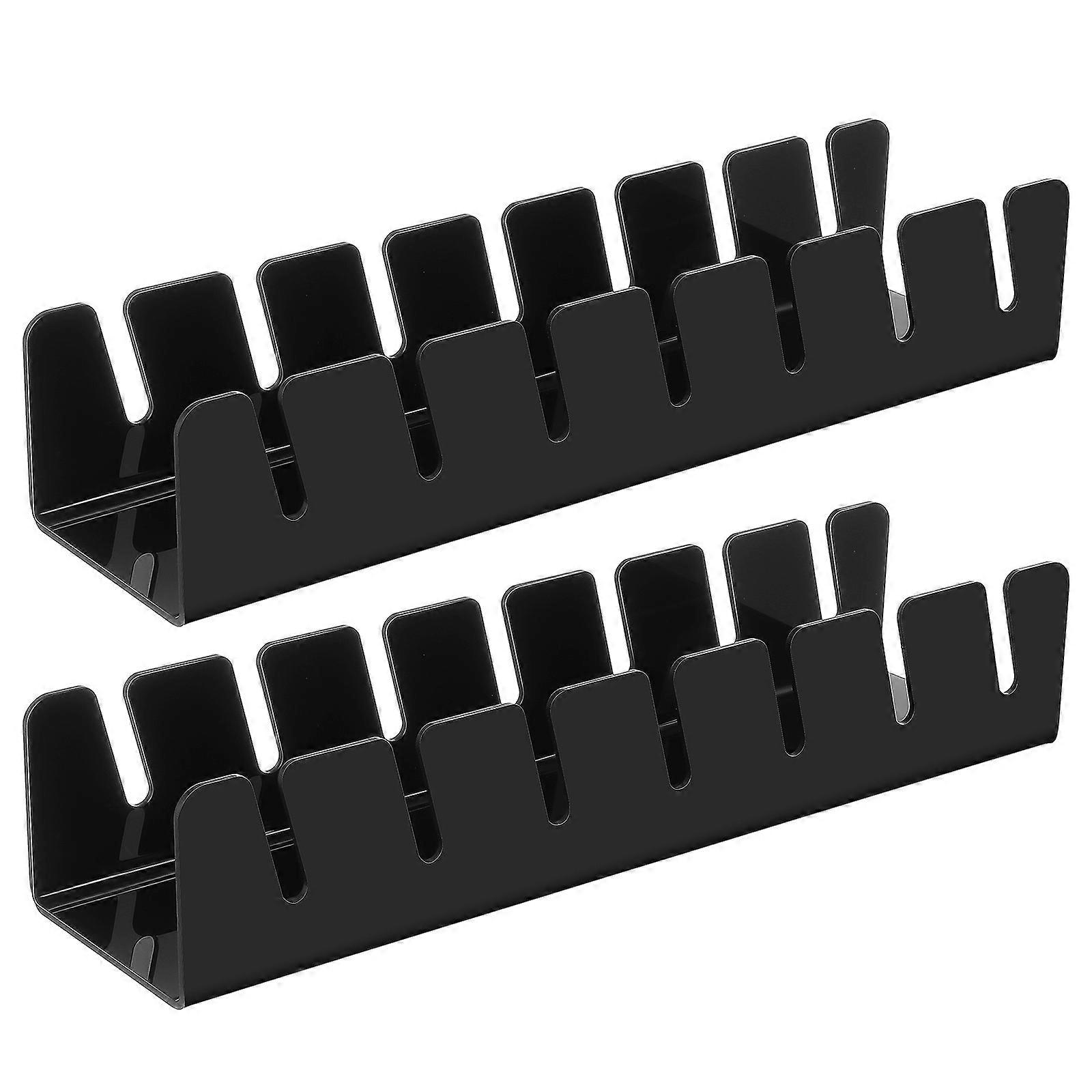 Baseball Cap Rack Acrylic Hat Stand for Hat Organizer 6Pcs Black Holder