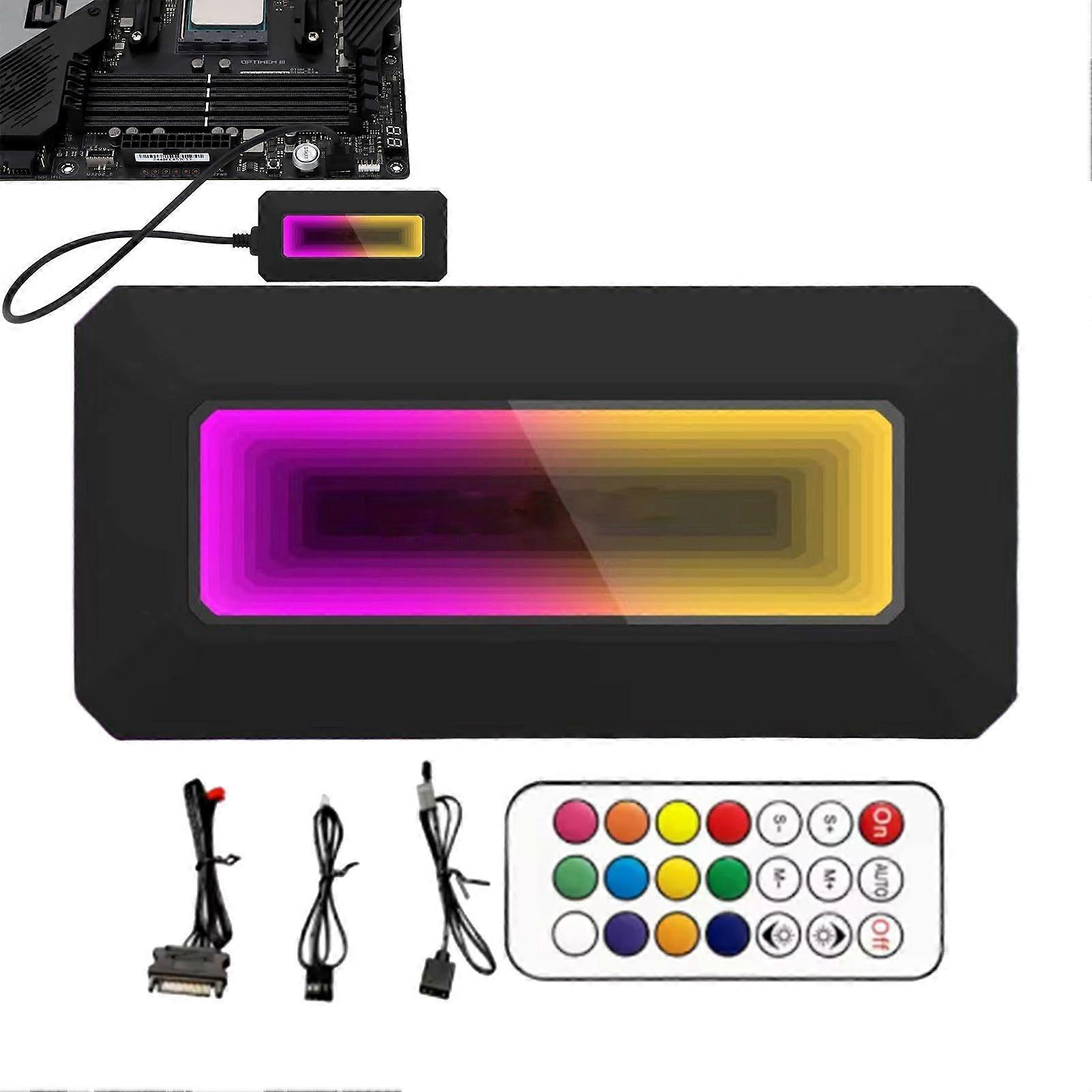 Computer Case Fan Hub ARGB 8Port Prism Algorithm Lighting Motherboard Sync Intelligent Temperature Control Black
