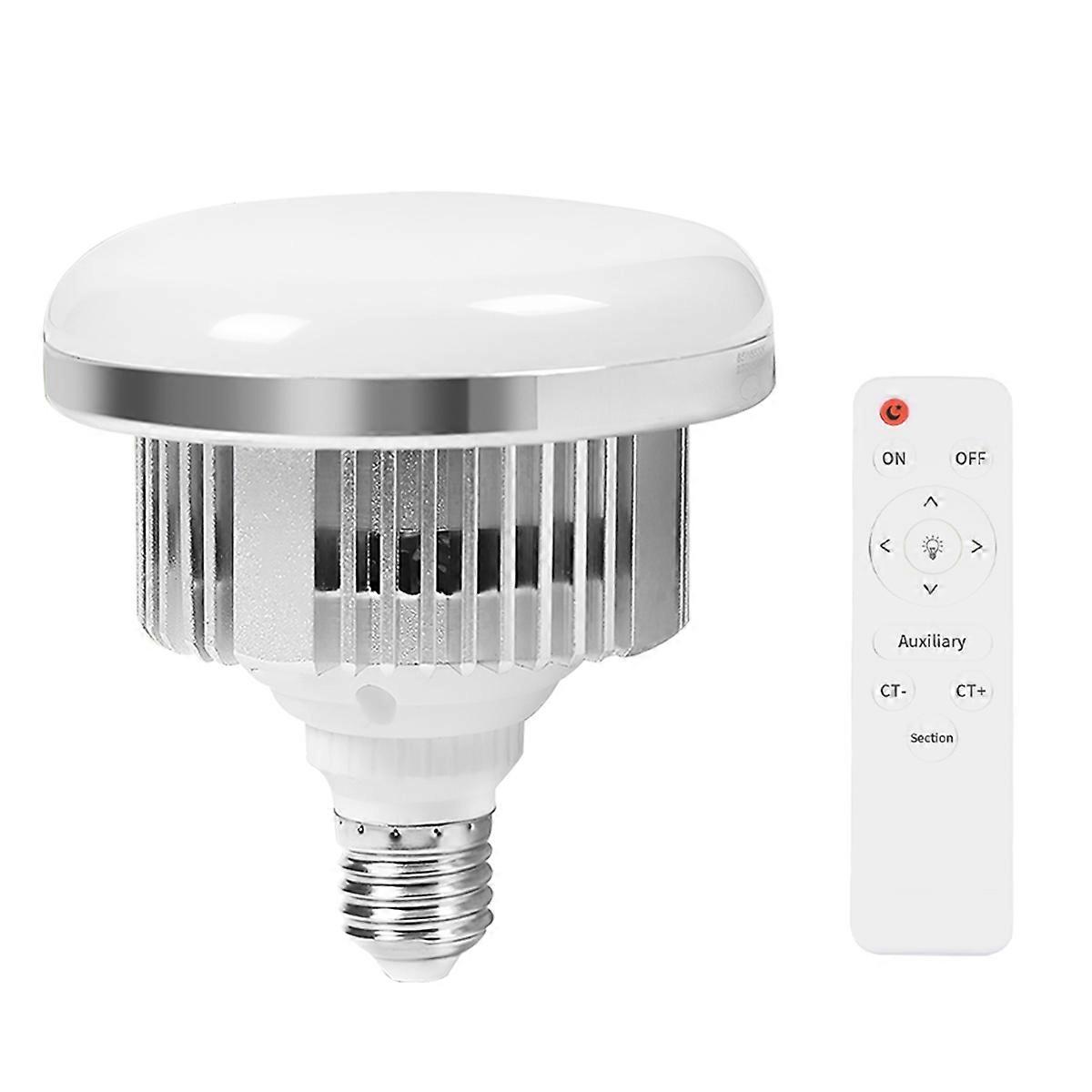 85W LED Photographic Lighting Bulbs E27 Base Lamp with Remote Control Dimmable Daylight Bulb for Photo Studio Softbox