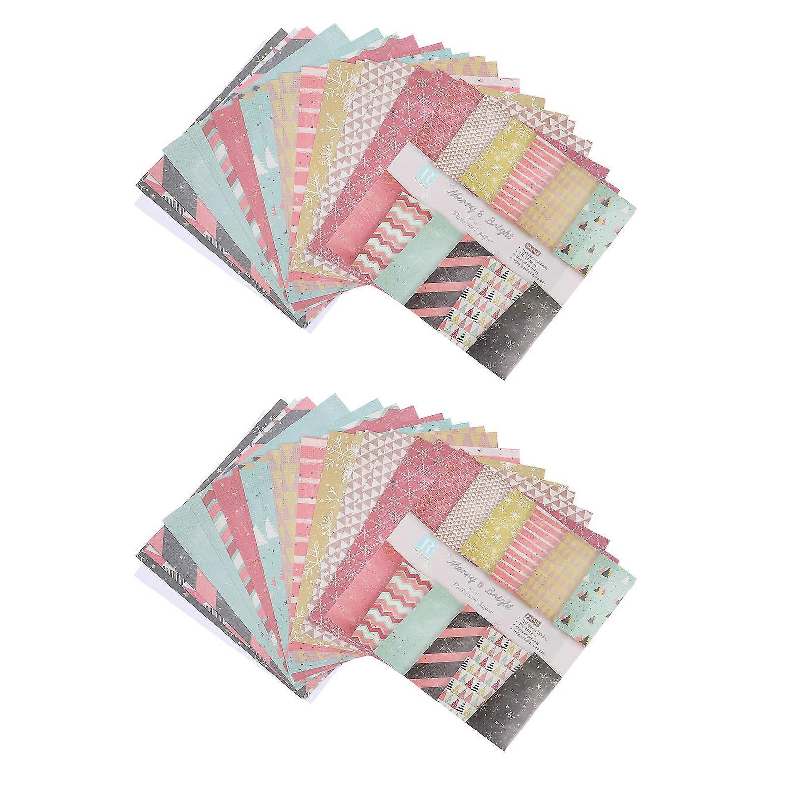 Assorted Color Decorative Paper for DIY Background 96 Sheets