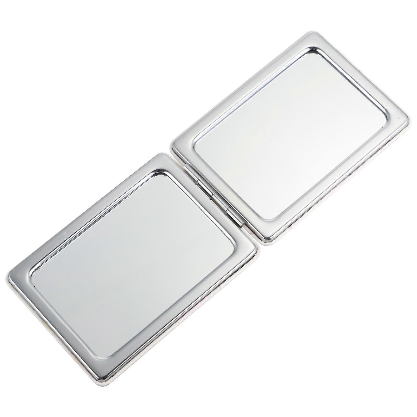 High Definition Reflection Compact Mirror Rectangular Foldable Mirror For Women 1Set