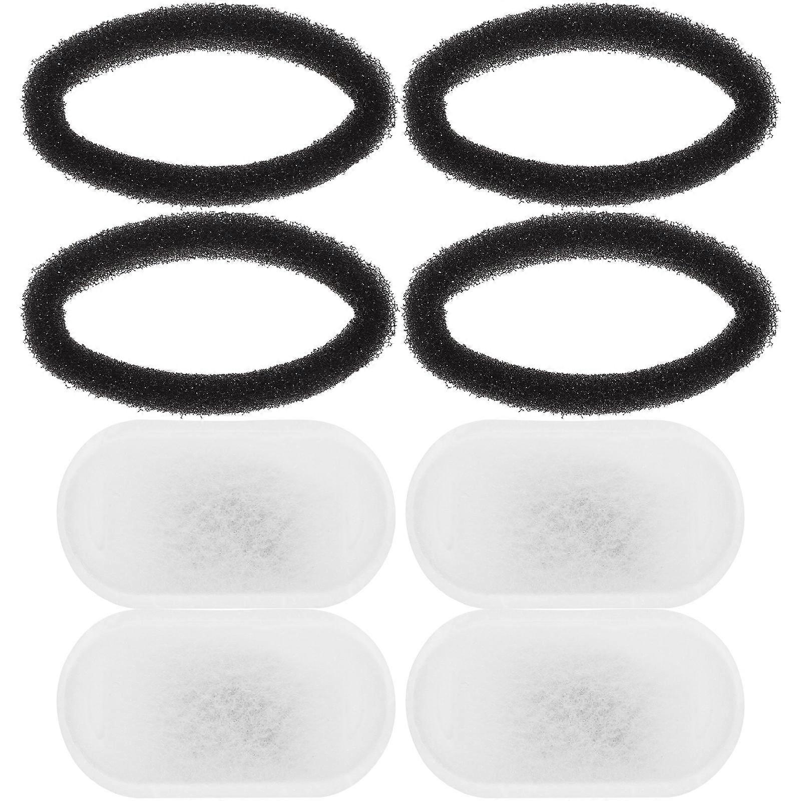 Pet Water Fountain Filter Replacement for Cat Water Dispenser 2Sets Black Material