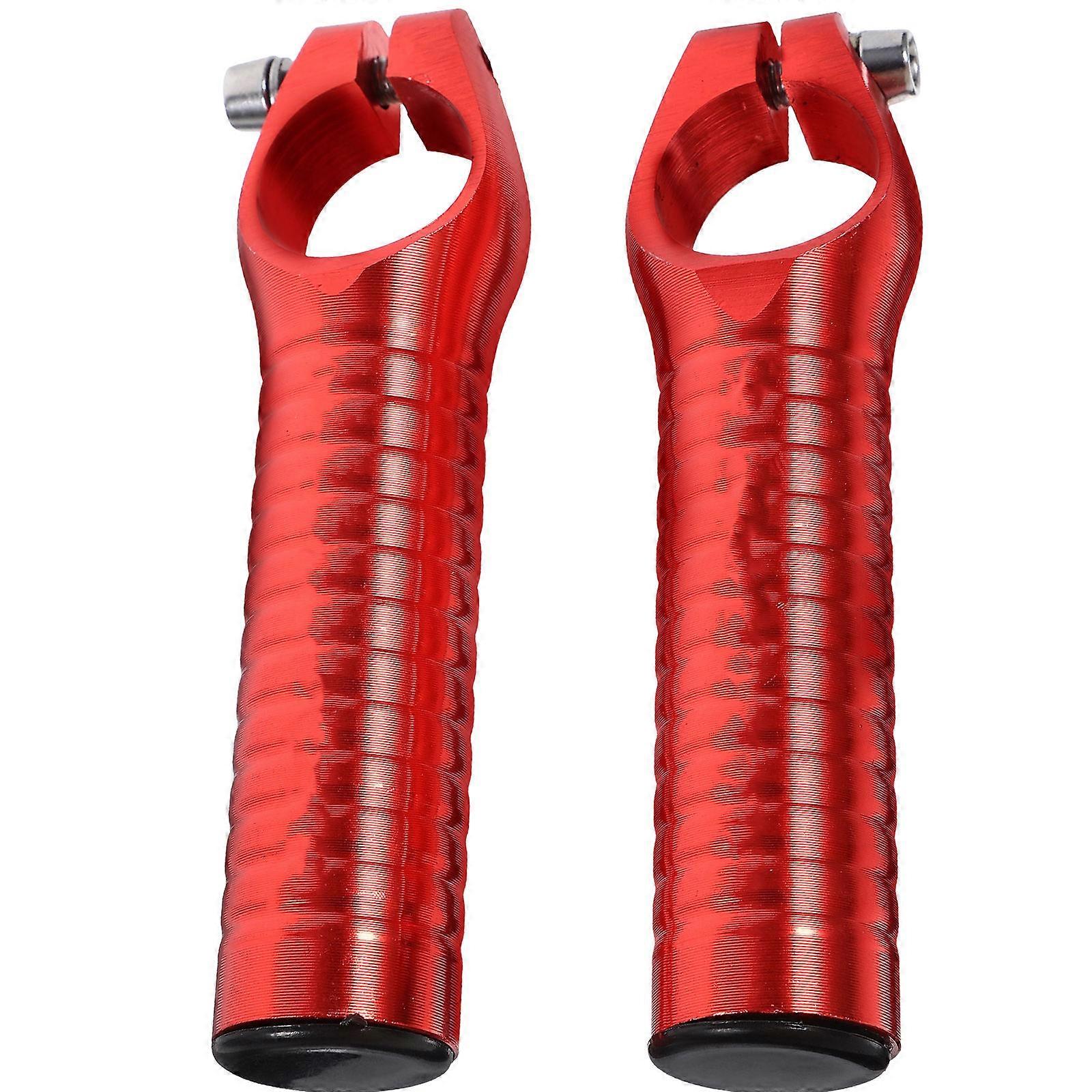 Handlebar Rest Bar for Cycling 2Pcs Red Aluminum Alloy Handlebar