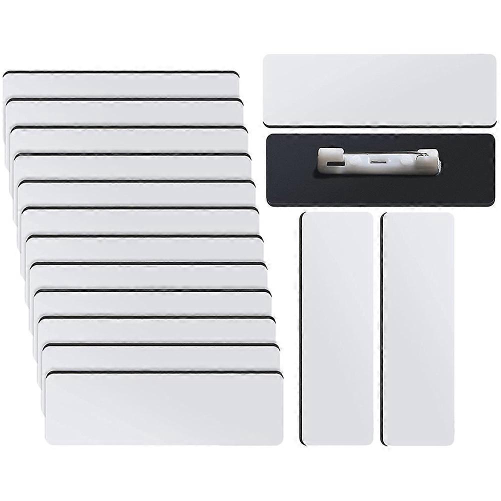 Office Name Tags Blank Name Badge with Pin Backing 96Pcs Set