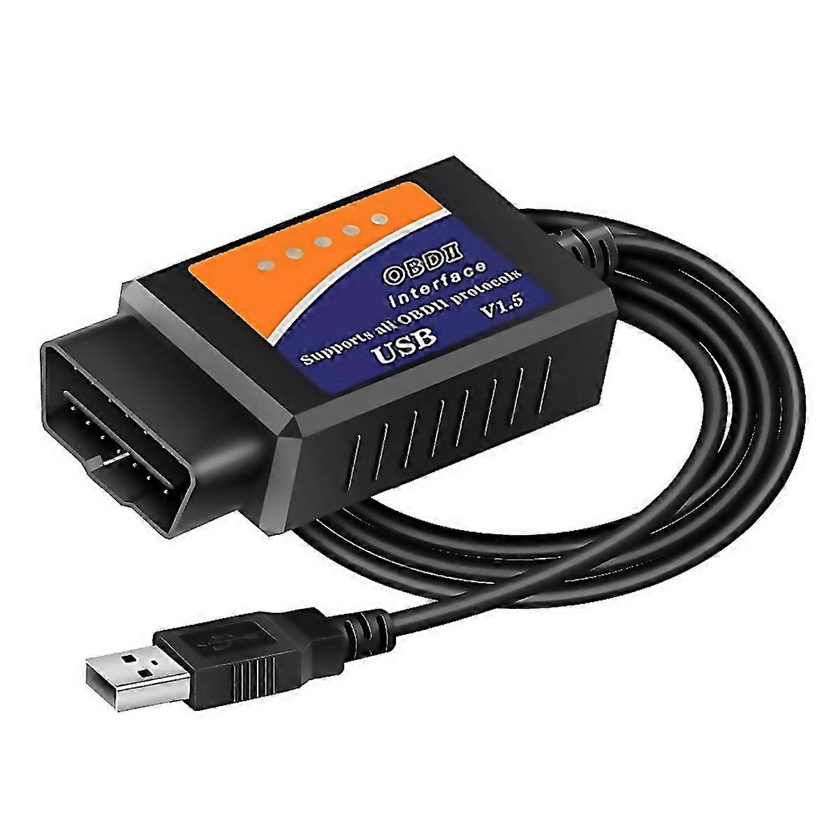 For Obd Elm327 V15 Usb Car Fault Diagnostic Scanner With Ch340t