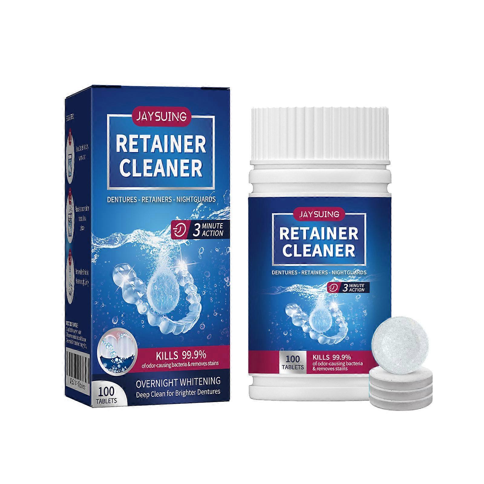 100pcs Retainer Cleaner Tablets Effortlessly Seeps Into Pores And Cleanse Them