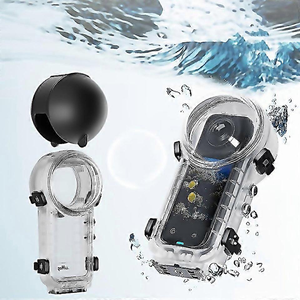For Insta360 X4 Amagisn 50m Depth Waterproof Protective Case Quick Release Invisible Diving Cover Wa