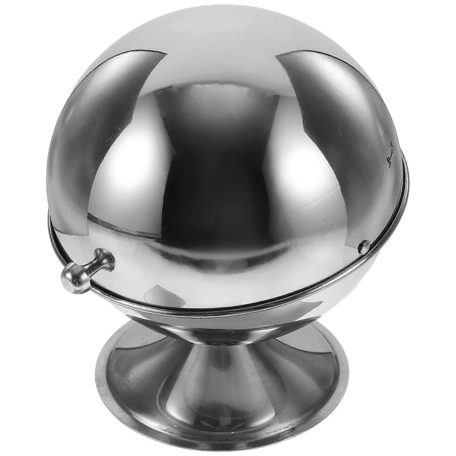 Stainless Steel Sugar Bowl for Storage with Lid and Roll Top