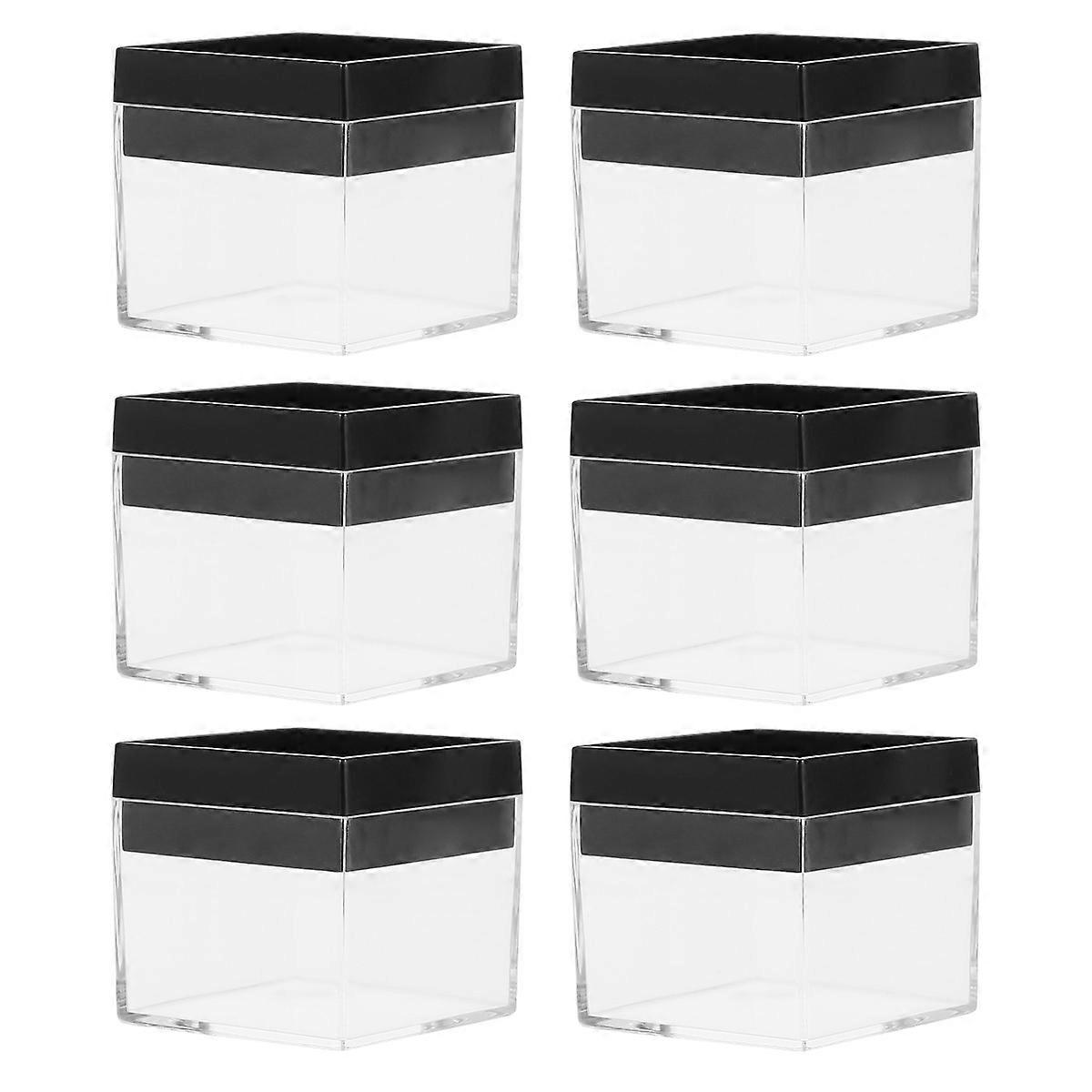 Jewelry Organizer Square Transparent Plastic Display Case for Storage 20Pcs