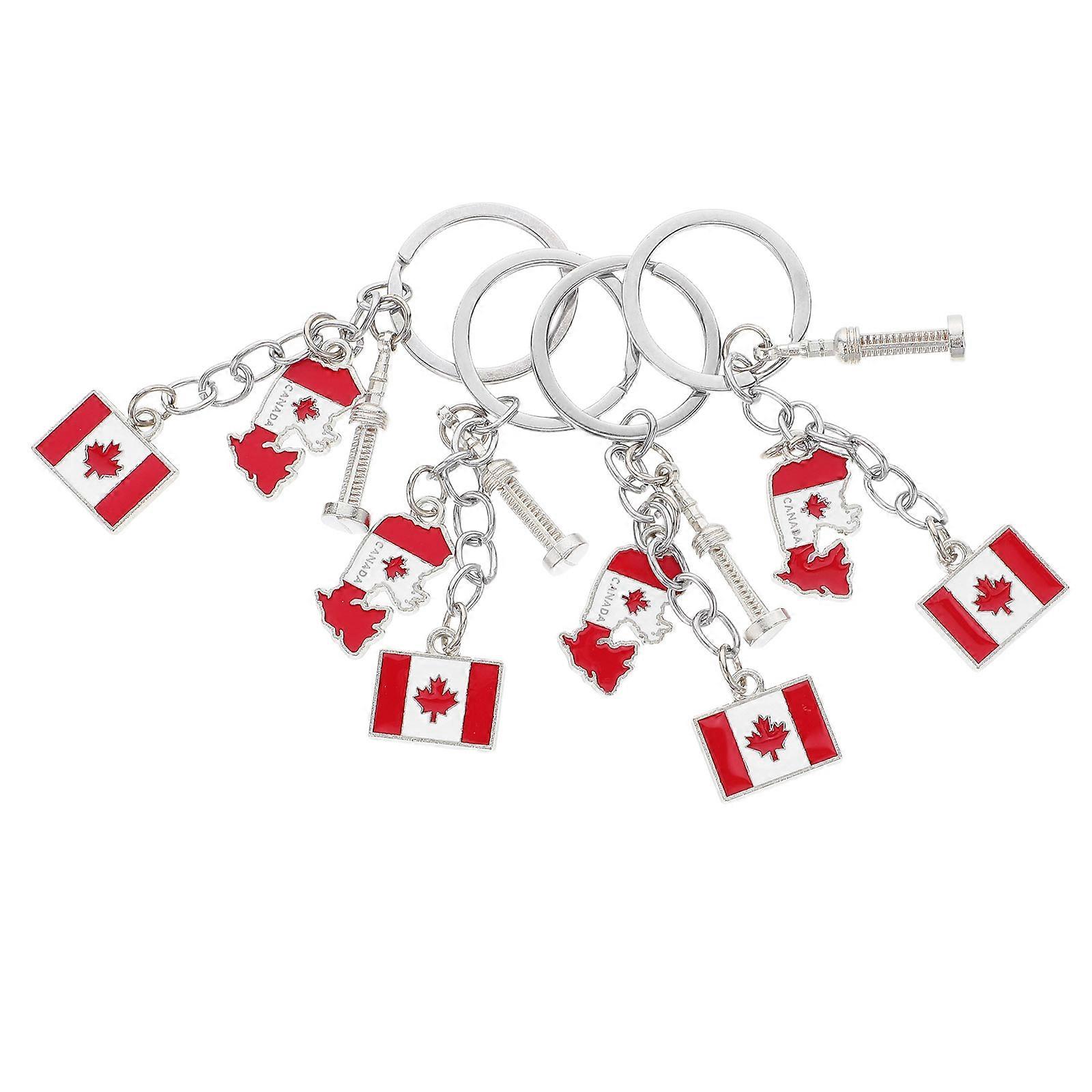 Maple Leaf Keychain Canada Flag Keychain for Decoration 20Pcs
