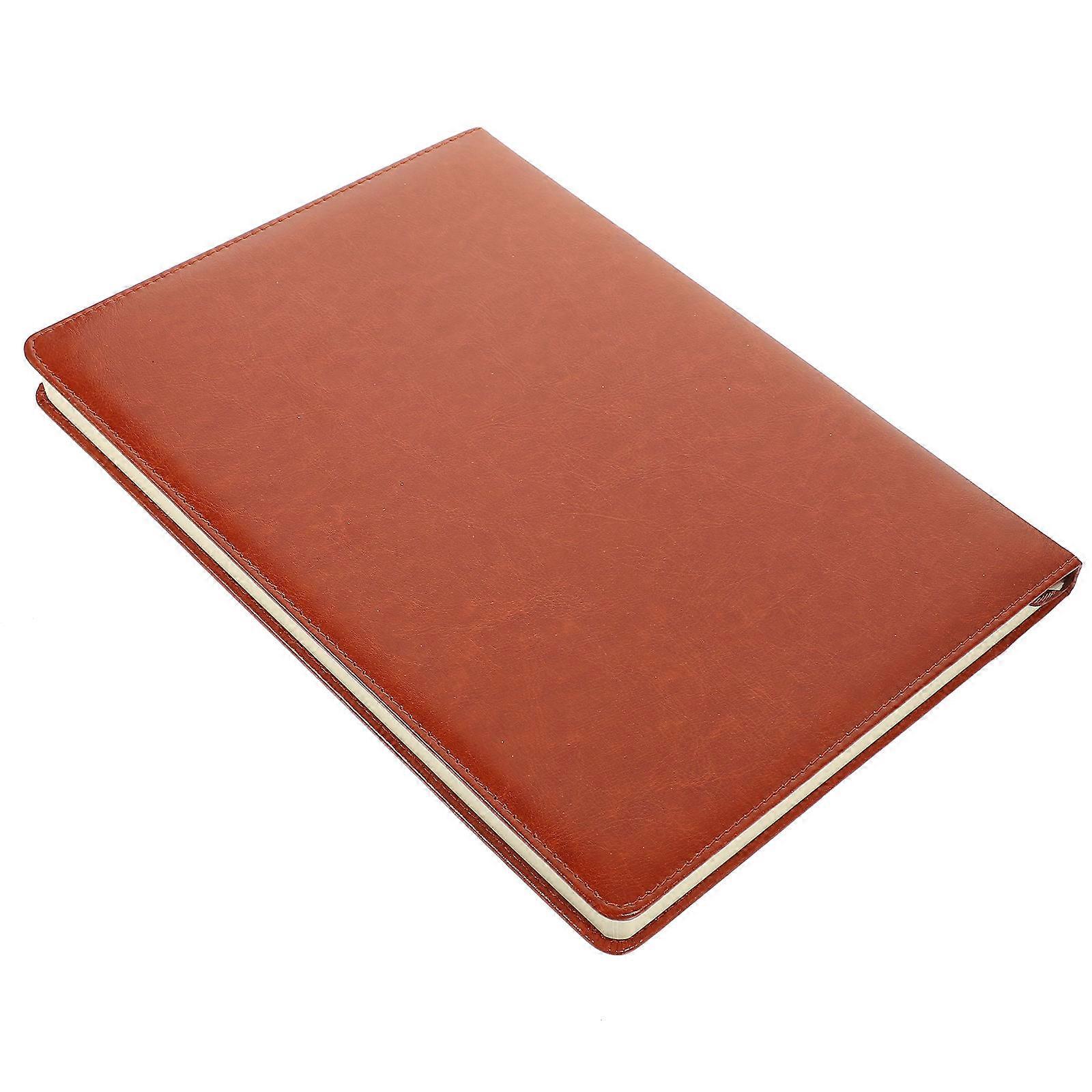 Daily Planner Notepad For Professionals Office Use A4 Size Brown Simple Design 1Pcs