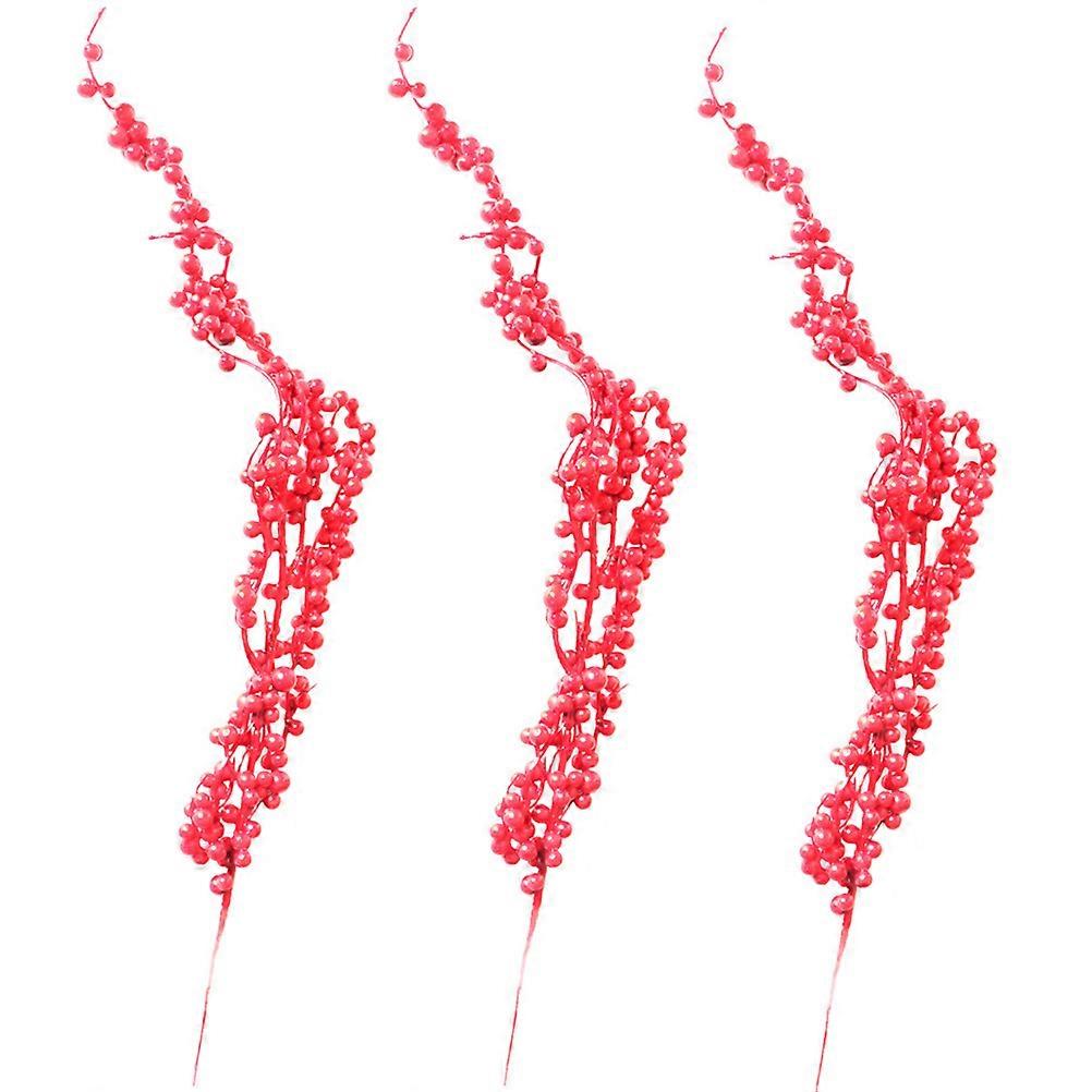 Artificial Berry Stems Red Berry Branch for Decorating 9Pcs Bundle