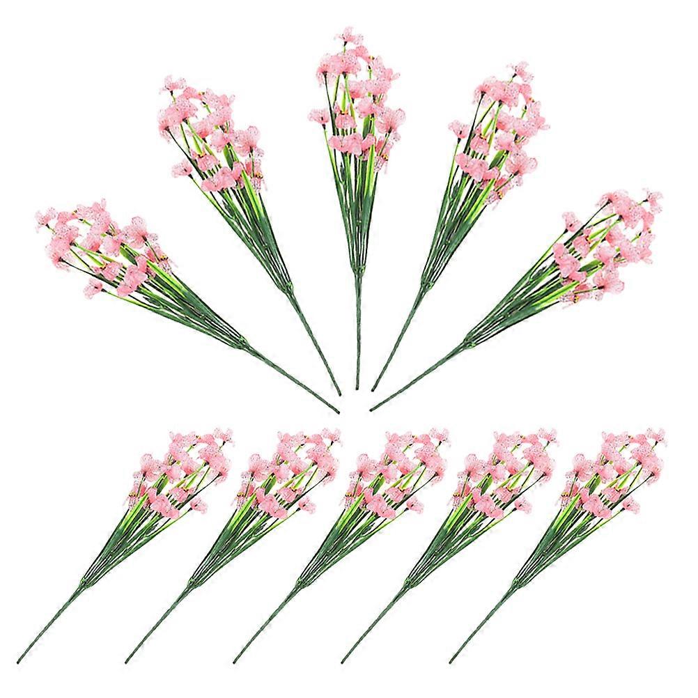 Violet Flower Decor 30Pcs Pink PP Artificial Violet Flower Bunch with Color for Holiday