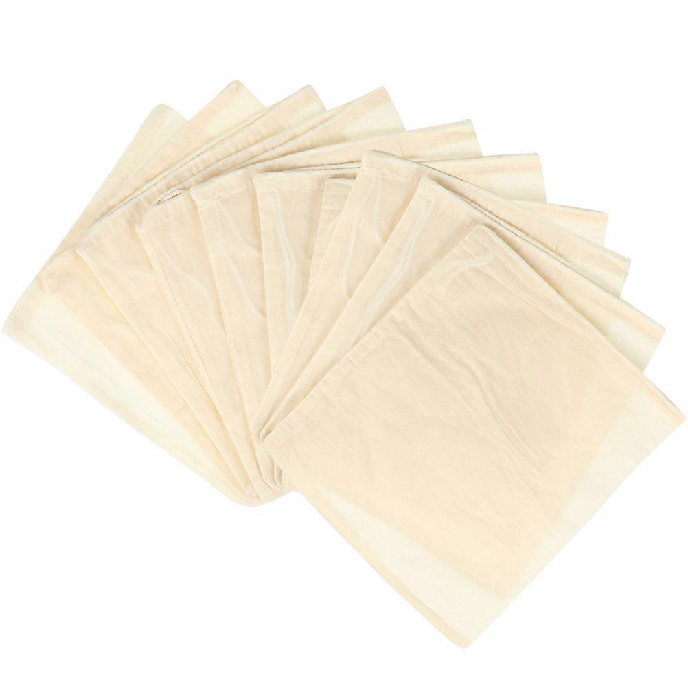 Reusable Filter Bags Drawstring Strainer Bags for Kitchen Use 50Pcs Beige