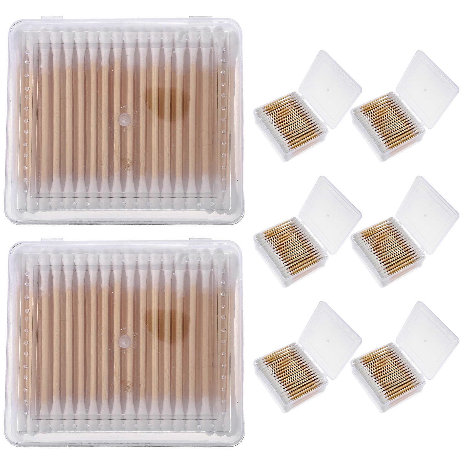Small Eyelash Cotton Swabs 32 Boxes For Professional Beauty Shops And Home Use Double-Ended Design 7X0.5X0.5Cm Makeup Cleaning Tools