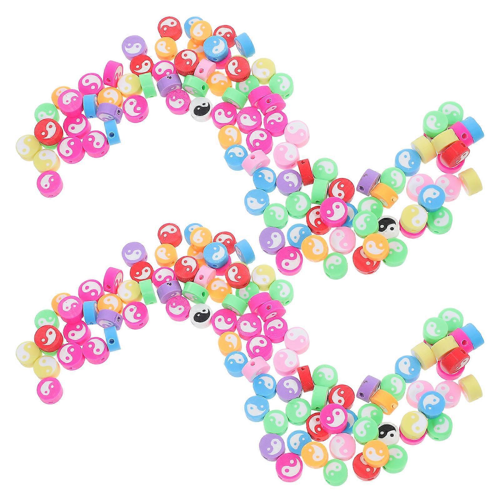 Clay Beads Charm Taichi Flat Spacer Beads for Bracelets Making 500Pcs