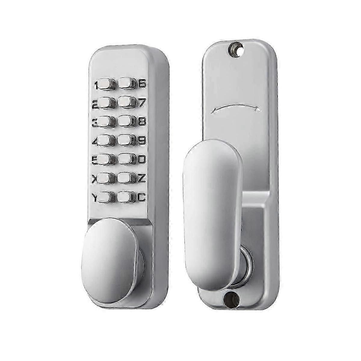 Mechanical Keyless Door Lock, 2-8 Digit Code Combination Entry Door Lock Password Security