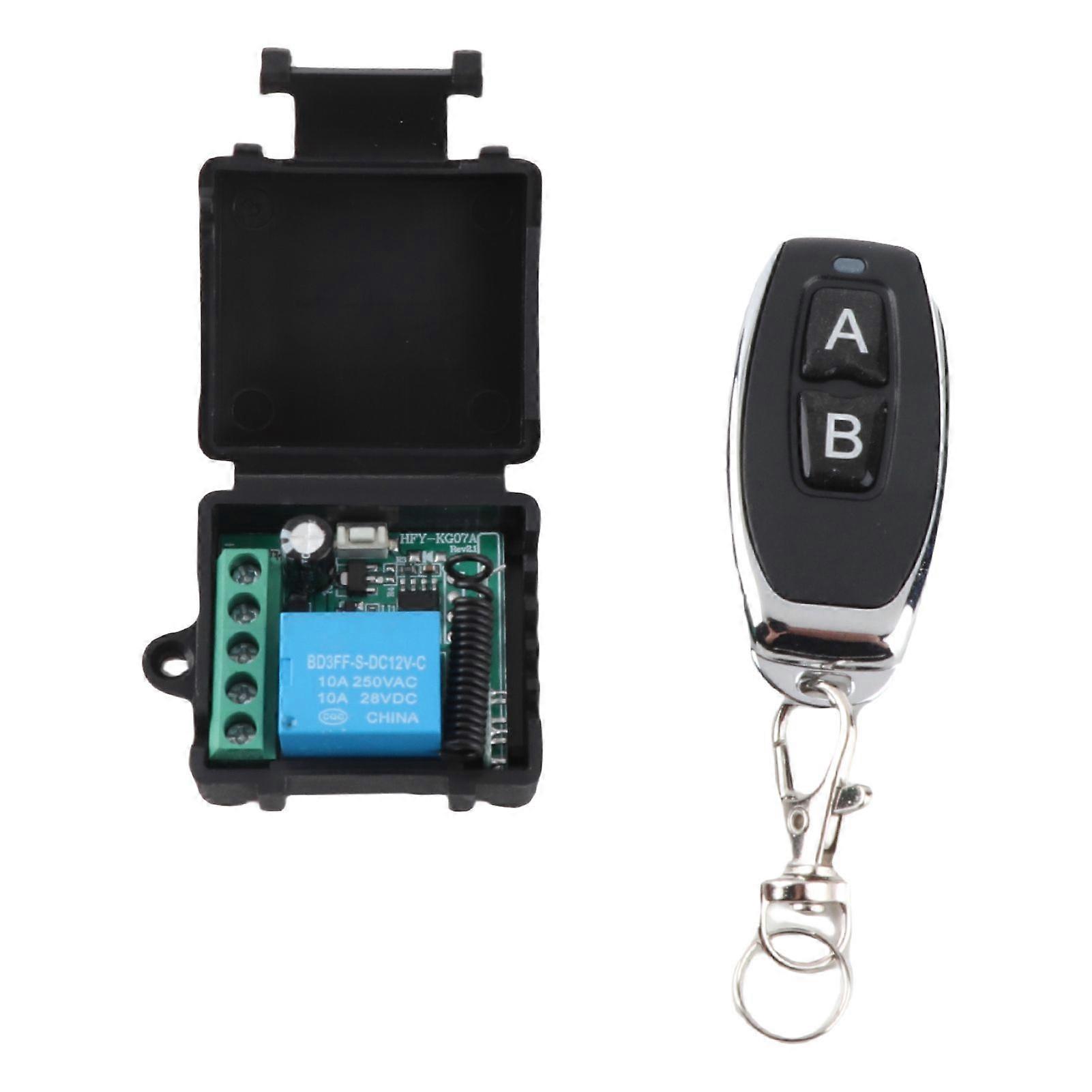 Wireless Remote Control Switch 433MHz Momentary Self Locking Interlocking Delay Relay Remote Switch 12V