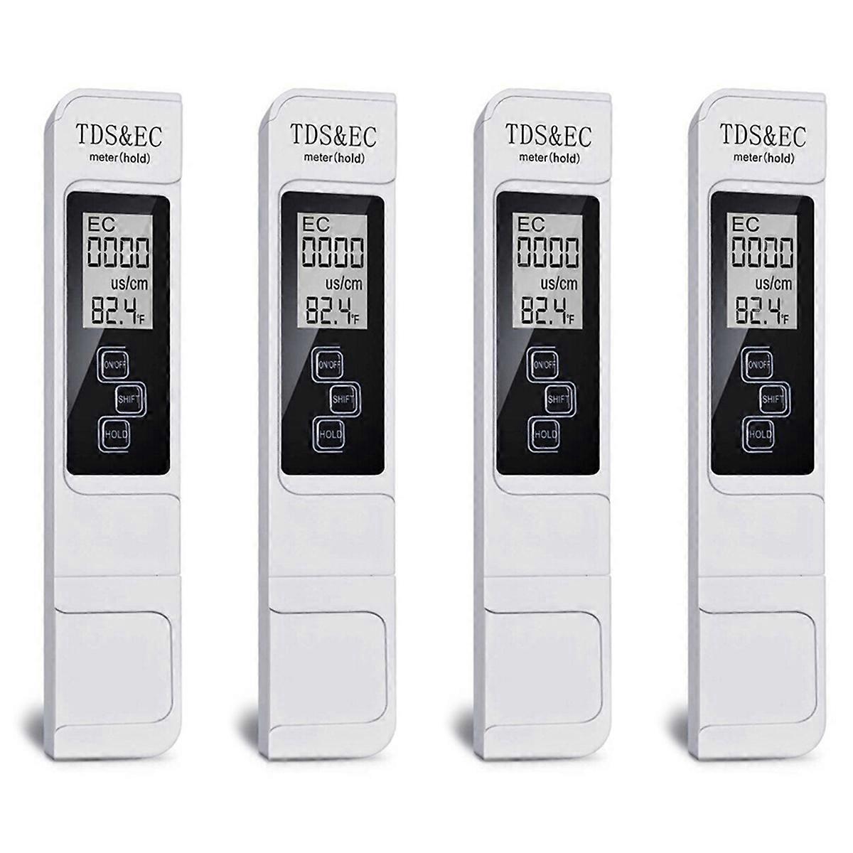 4X TDS EC Meter Digital Water Quality Tester 0-9999 PPM Measurement Range Water Purity Temperature M