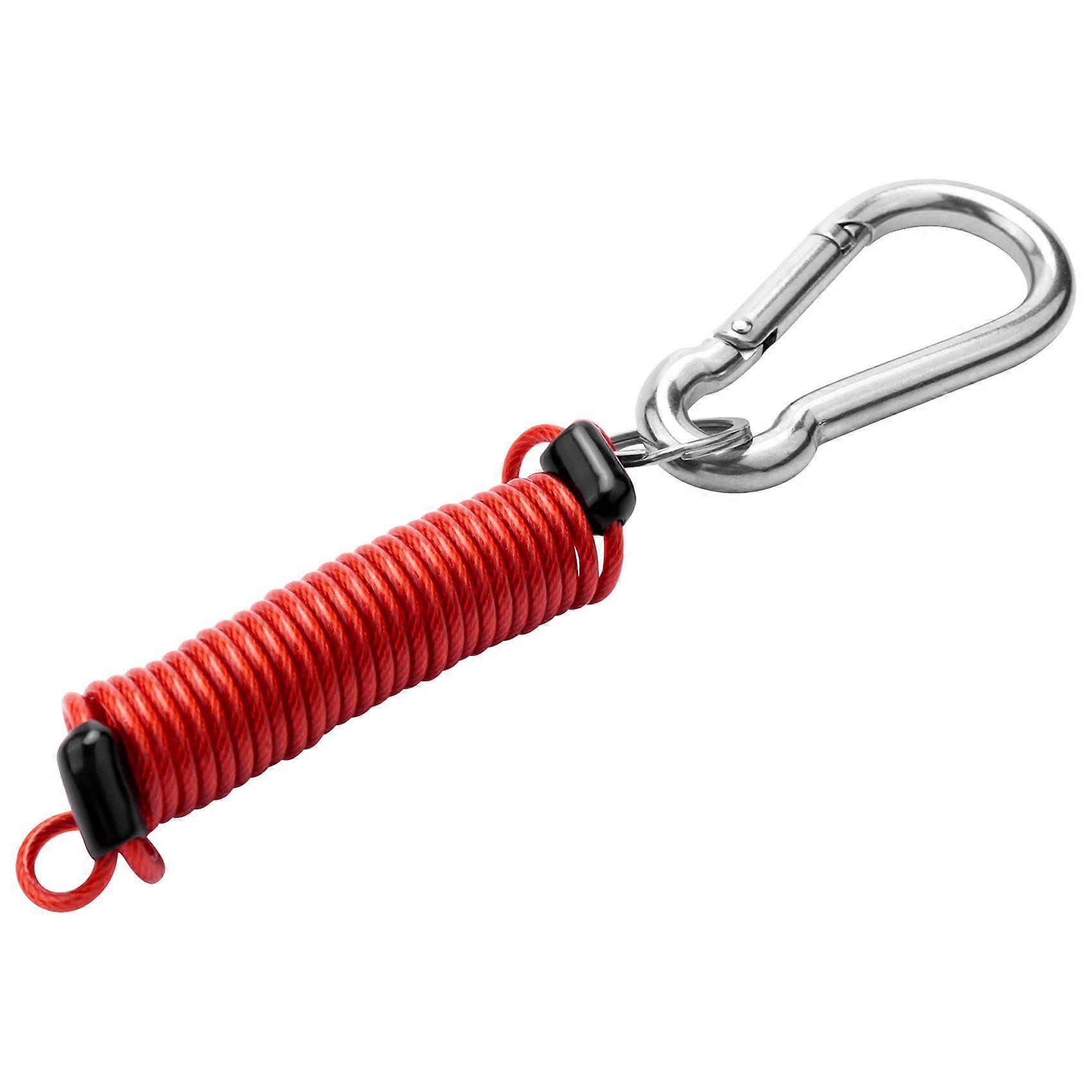 Trailer Spring Rope Safety Buckle,Zip 4 Foot Breakaway Cable (Red)
