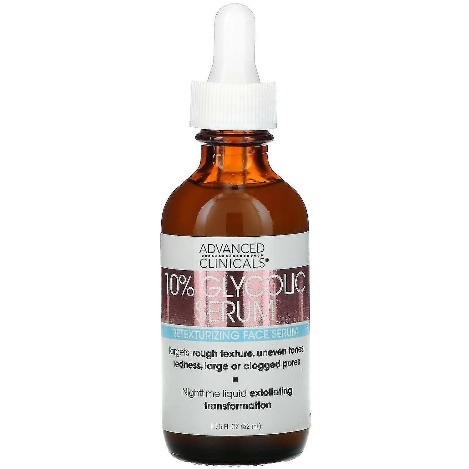 Advanced Clinicals, 10% Glycolic Serum, 1.75 fl oz (52 ml)