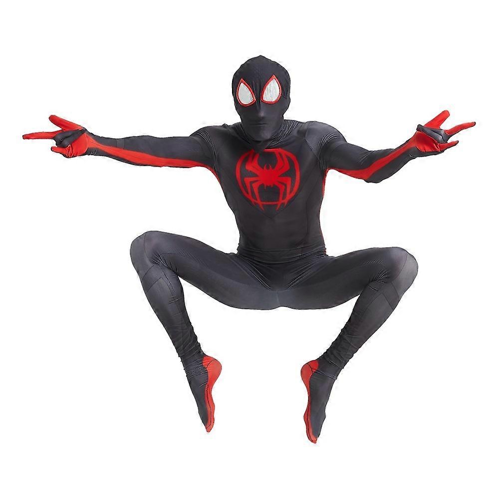 Spiderman Costume Black Red Raimi Tobey Maguire Spider Man Cosplay Superhero Zentai Suit Halloween Costumes Adults Kid Elastic