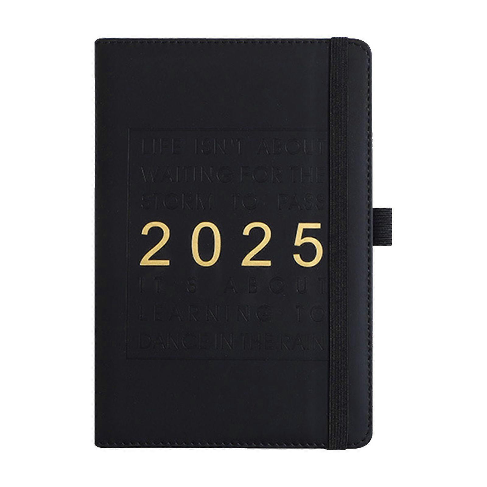 WNFJR 2025 Large Agenda Planner, Daily Time Management Notebook with Bookmarks, Hourly Schedule & Calendar