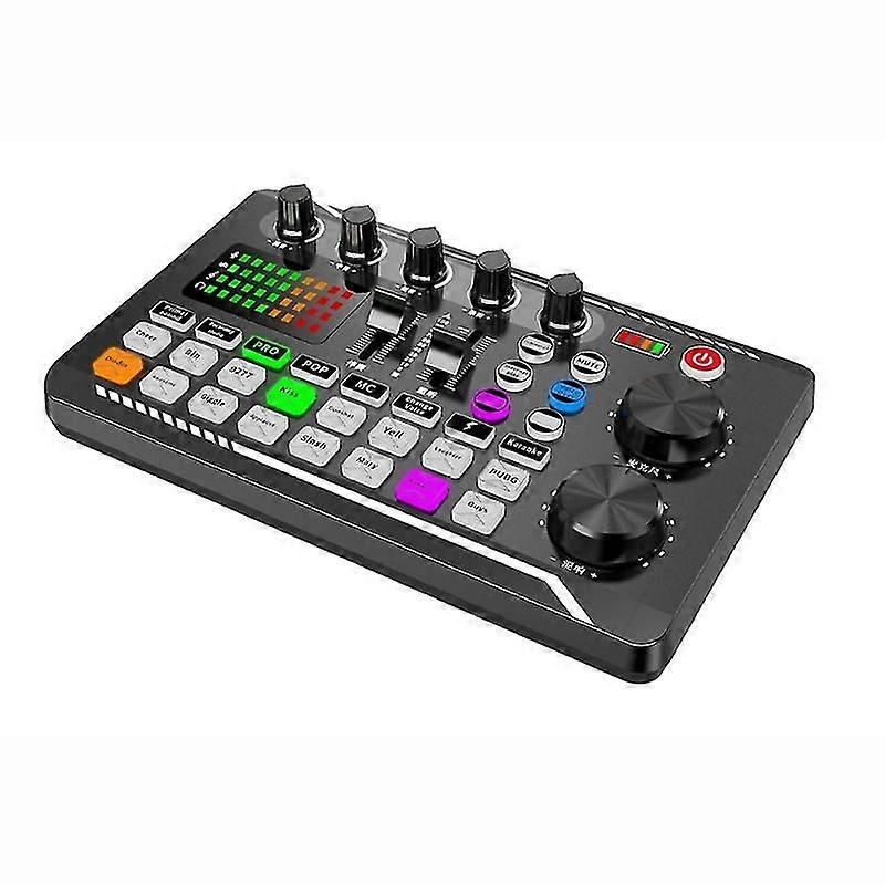 F998 Audio Interface Externe Soundkarte Audio Mikrofon Webcast Live PC Telefon