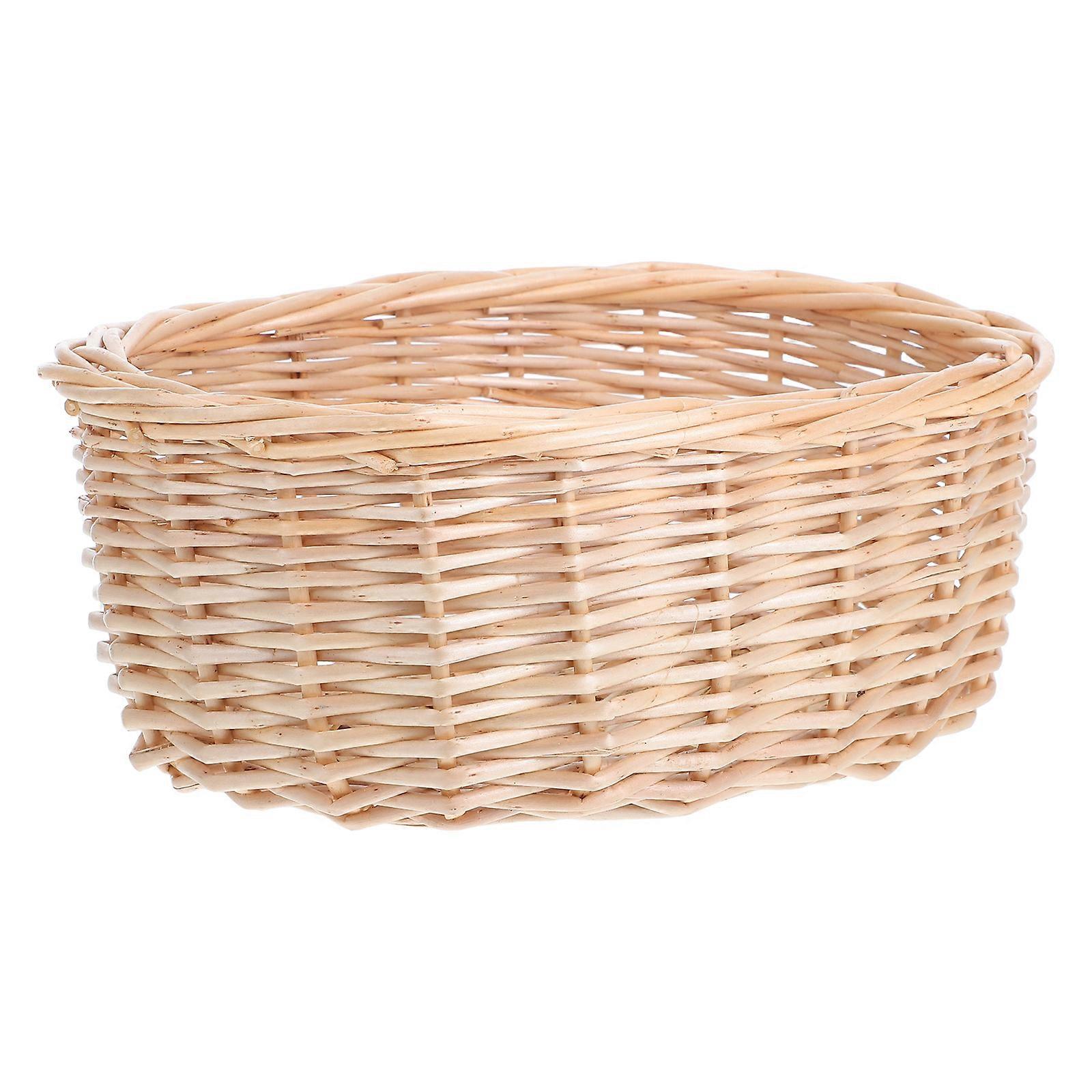 Wicker Bread Basket Food Serving Baskets for Bread 2Pcs Lightweight Set