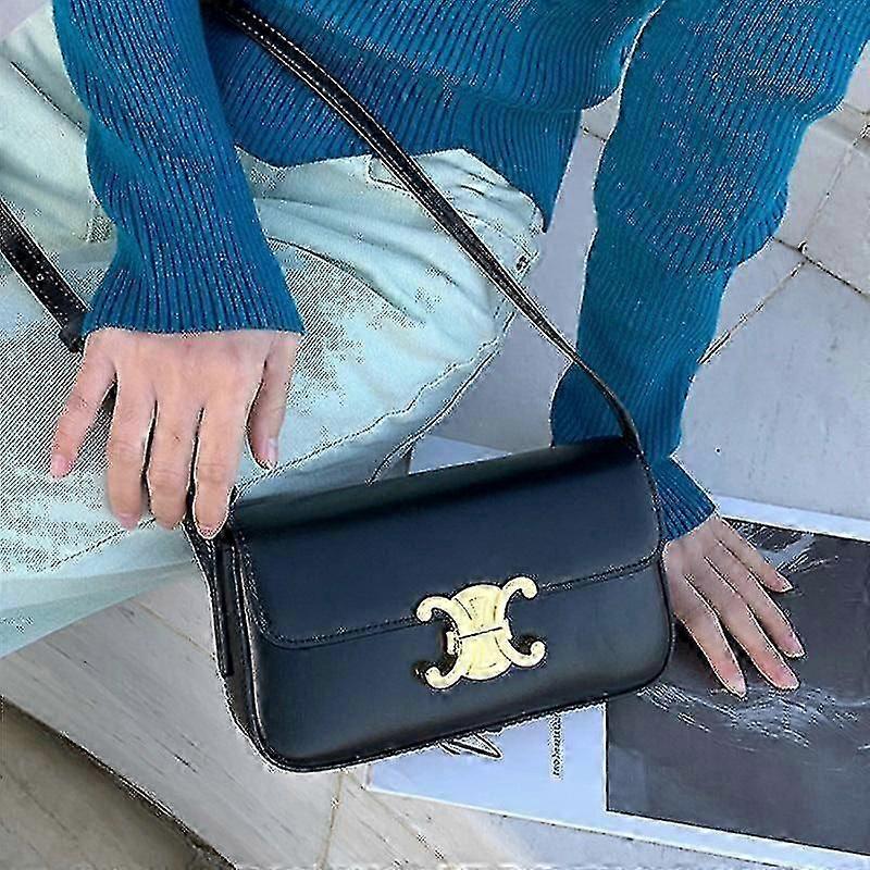 Lady's Genuine Leather Handbag, 3171, Small Square Bag with Shoulder Crossbody Lock