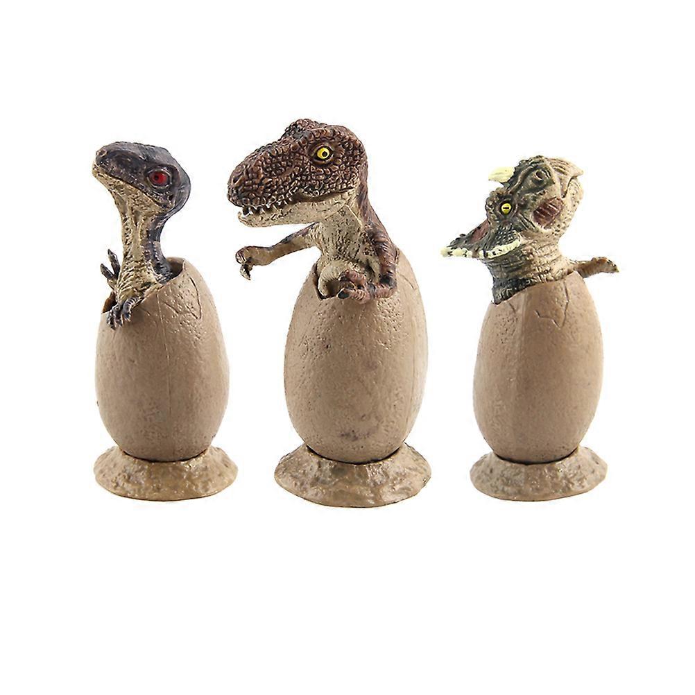 Simulation Dinosaur Egg 3Pcs Hatching Dinosaur Toy for Kids Playing