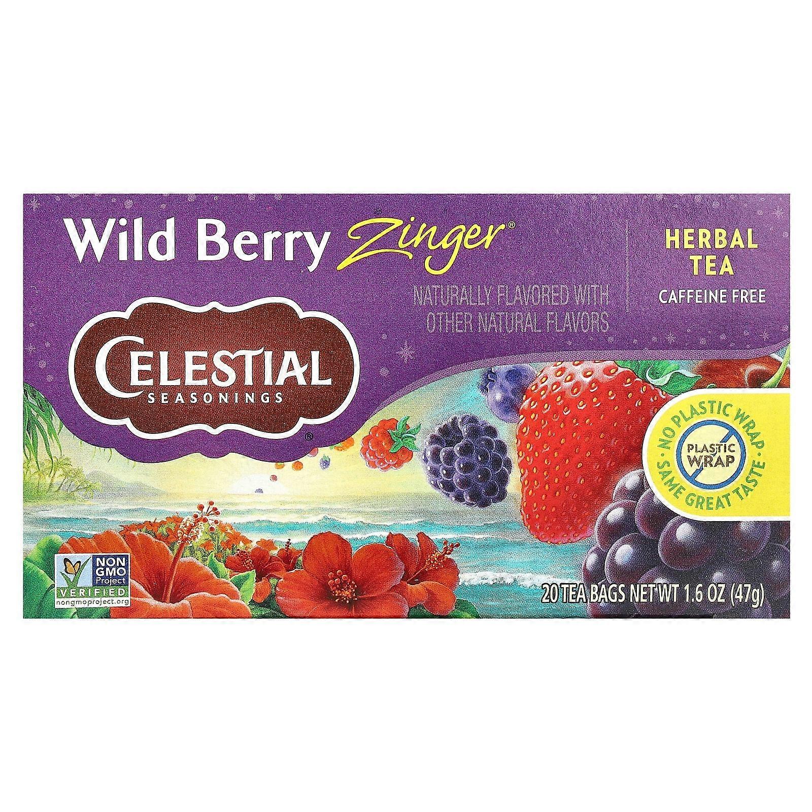 Herbal Tea, Wild Berry ZingerÃÂÃÂÃÂÃÂ¬ÃÂÃÂÃÂÃÂ, Caffeine Free, 20 Tea Bags, 1.6 oz (47 g)
