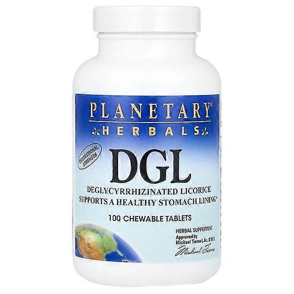 Planetary Herbals, DGL, 380 mg, 100 Chewable Tablets