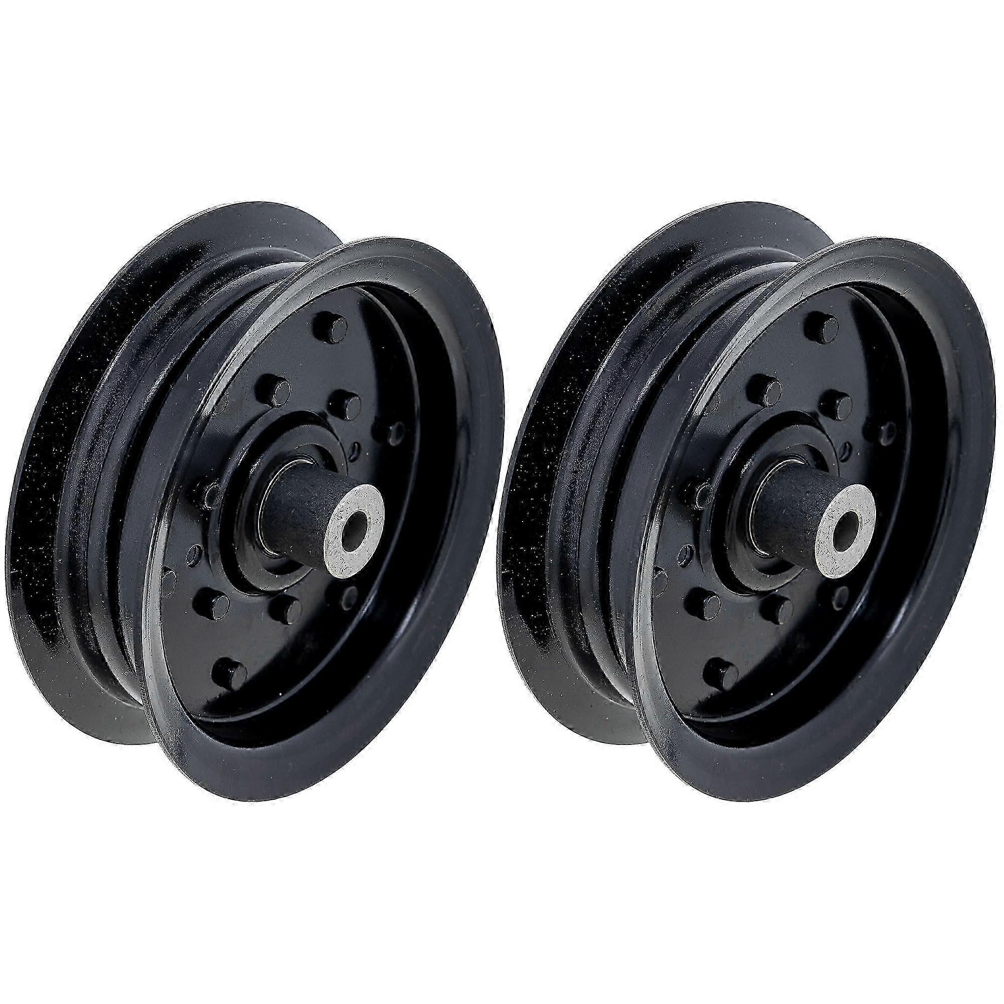 Flat Idler Pulley Compatible with Husqvarna Poulan Pro RZ 4219 5422 Z254 XT19 196106 197379 532196106 2 Pack 25-26