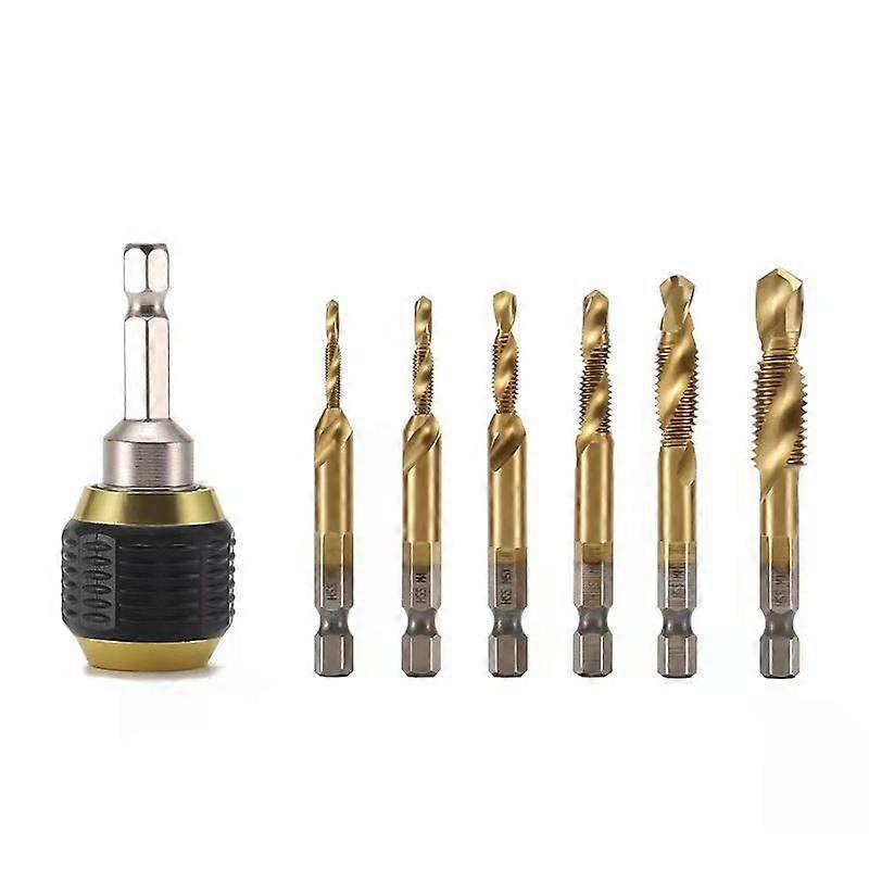 Spiral compound tap chamfer tapping bit