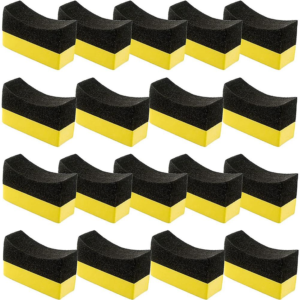 18Pack Tire Dressing Applicator Pads Tire Shine Applicator Dressing Pad Polishing Sponge for Car Gl