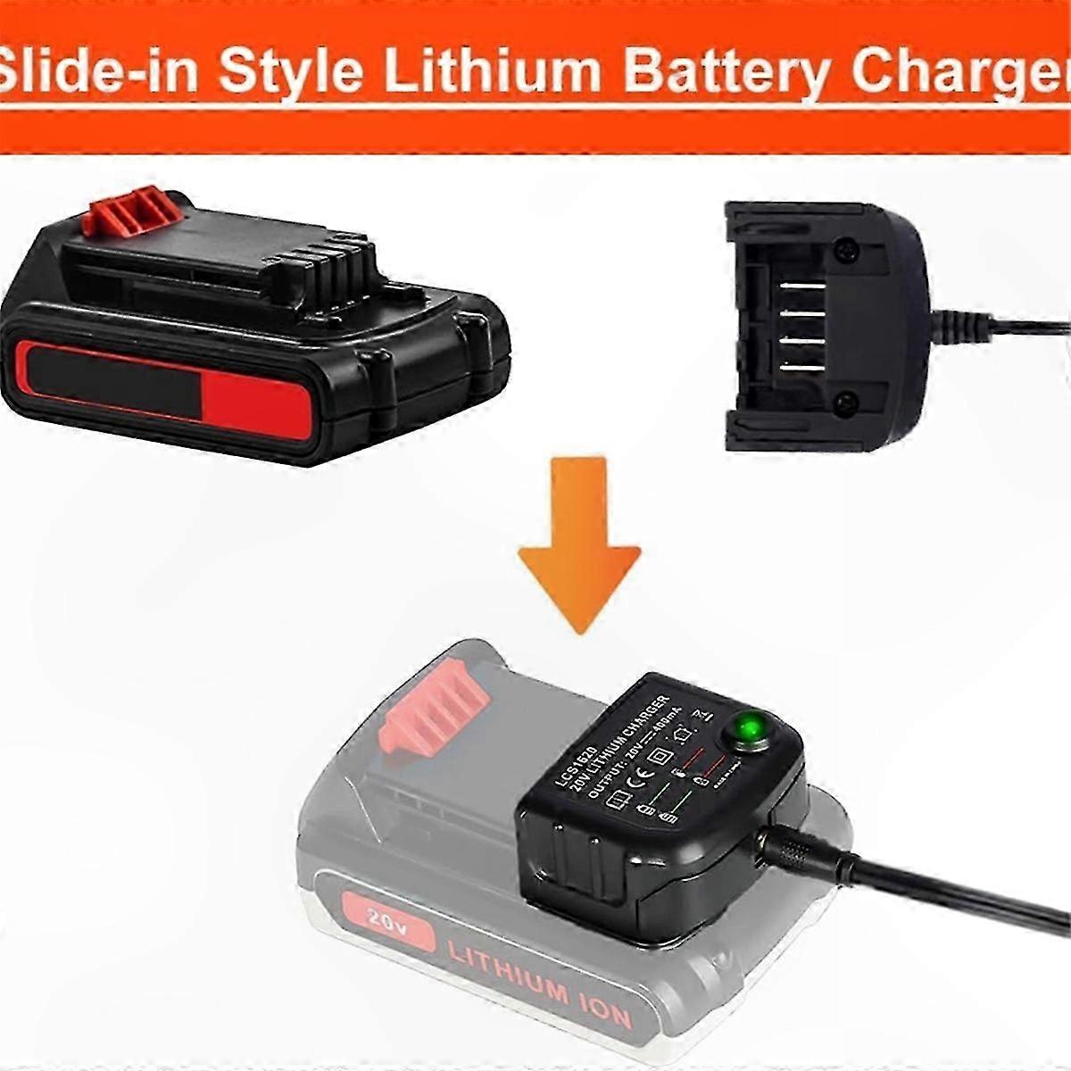 20V Lithium Battery Charger for Rechargeable Power Tools, Compatible with LBXR20 LB20 Models
