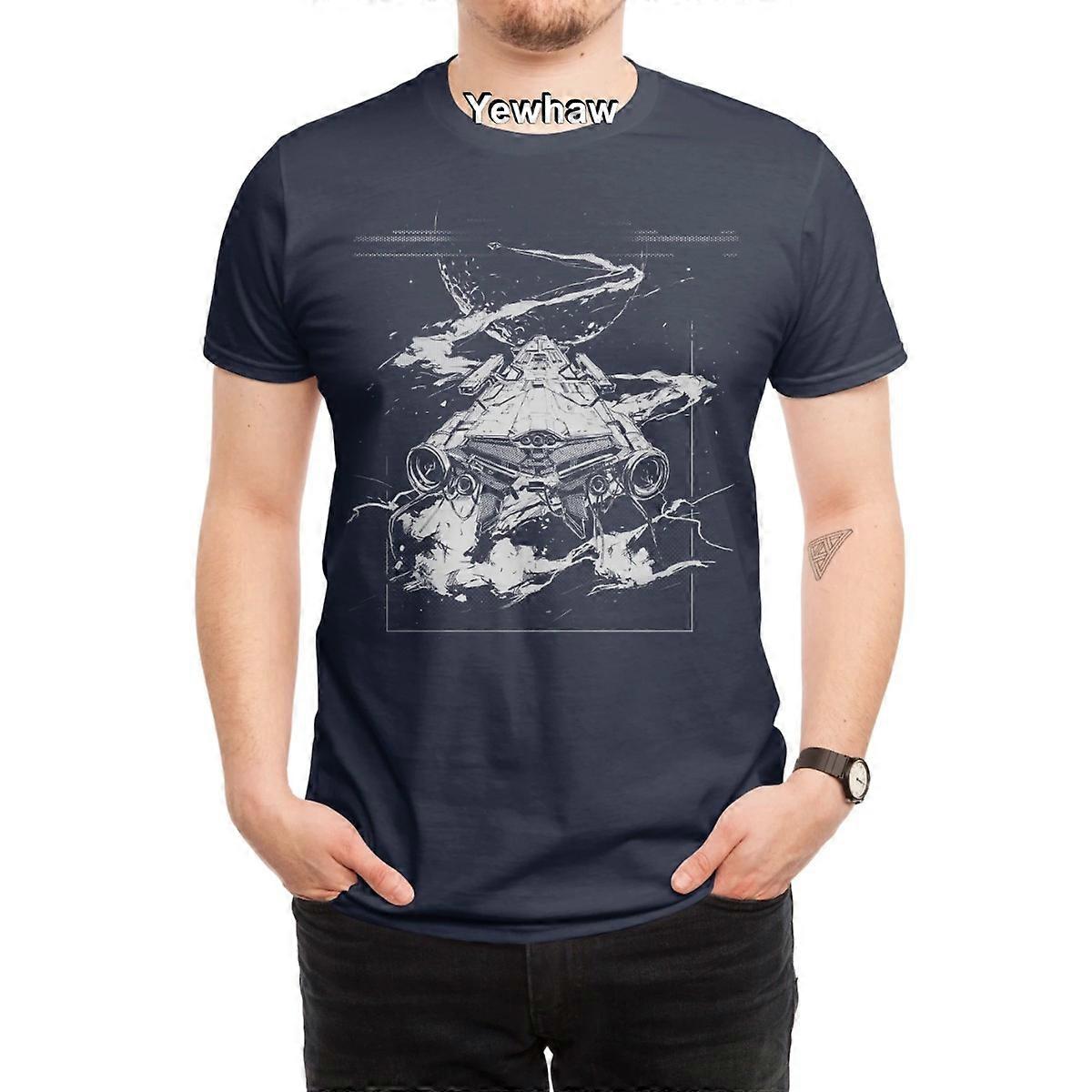 Trail T-Shirt spaceship futuristic monochromatic science fiction technical illustration space