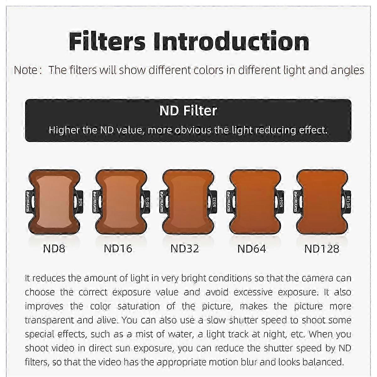 for AVATA 2 ND Filter Kit MCUV Filter ND 8 16 32 64 Filter Set Accessories for AVATA 2 B