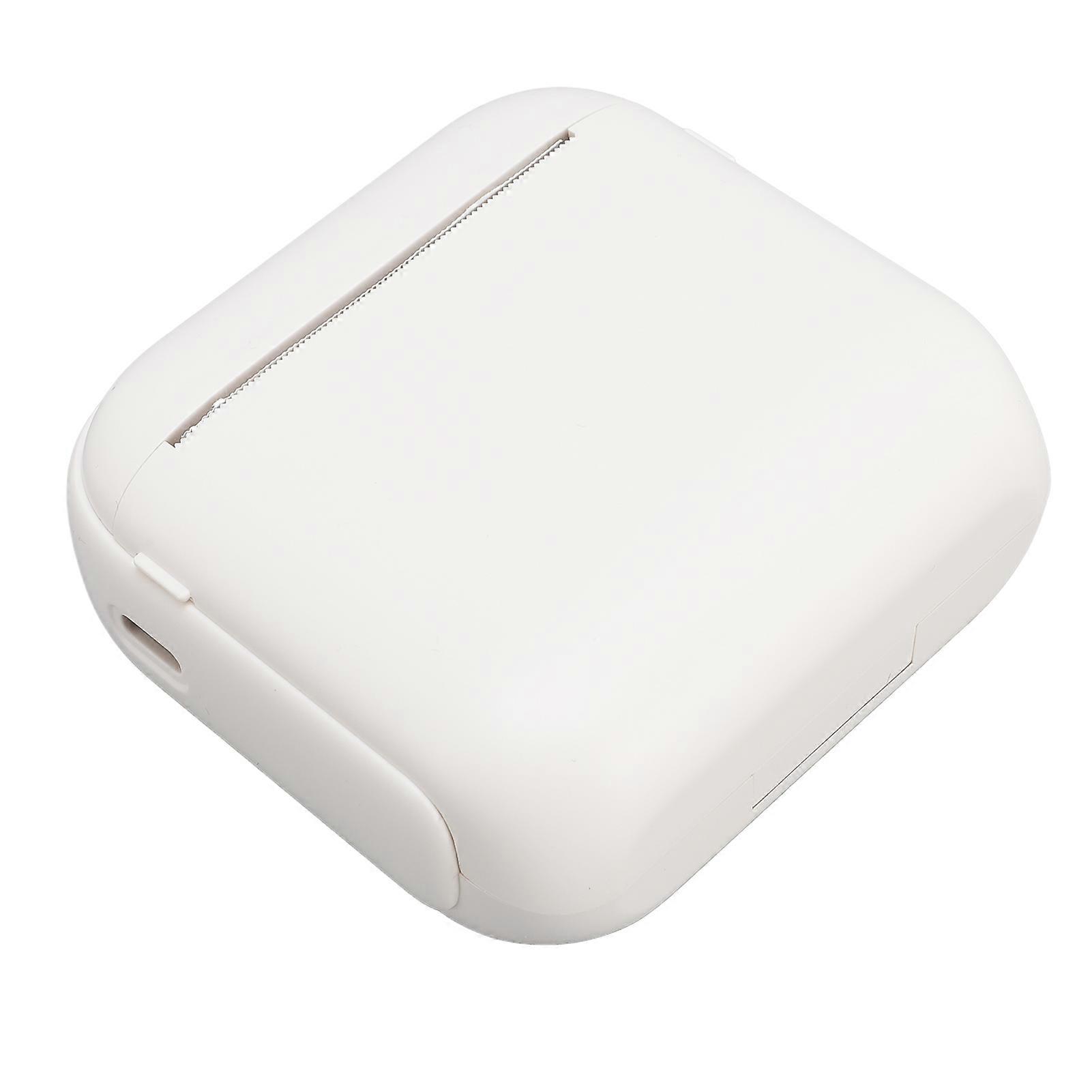 Small Thermal Printer BT 203dpi Portable Pocket Printer for Bill Photo Memo Wrong Question Printer White 