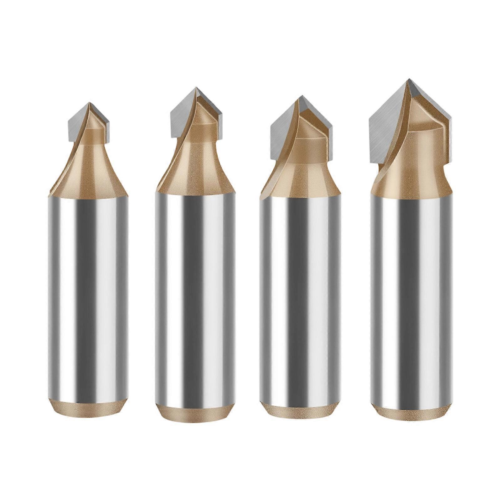 Professional Industrial Woodworking Engraving Tool V Grooving Router Bit 12.7mm Shank For Milling Hardwood Processing Multicolor