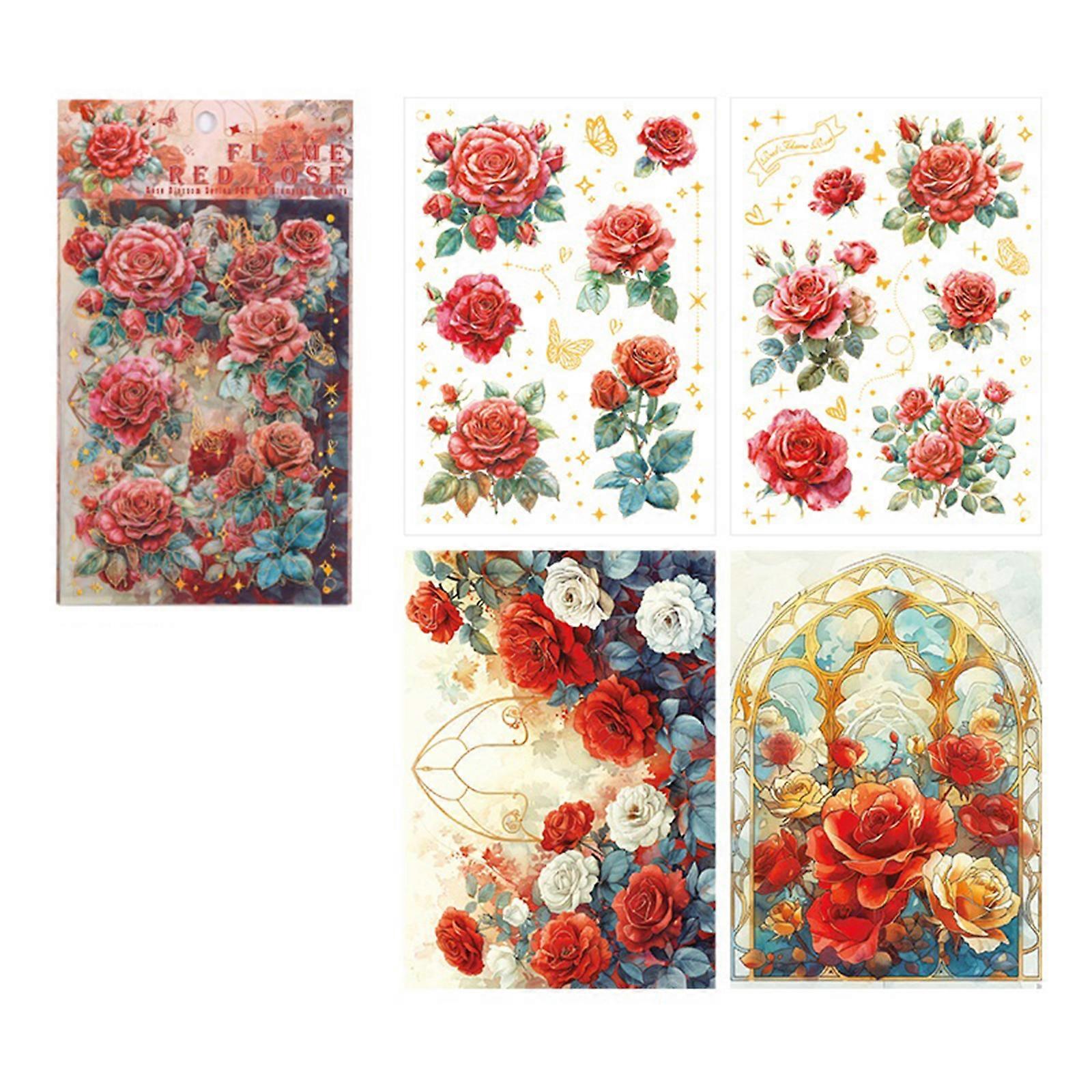 Rose Decals For Electronics Finish Protective Crafting For Creative Projects Multicolor