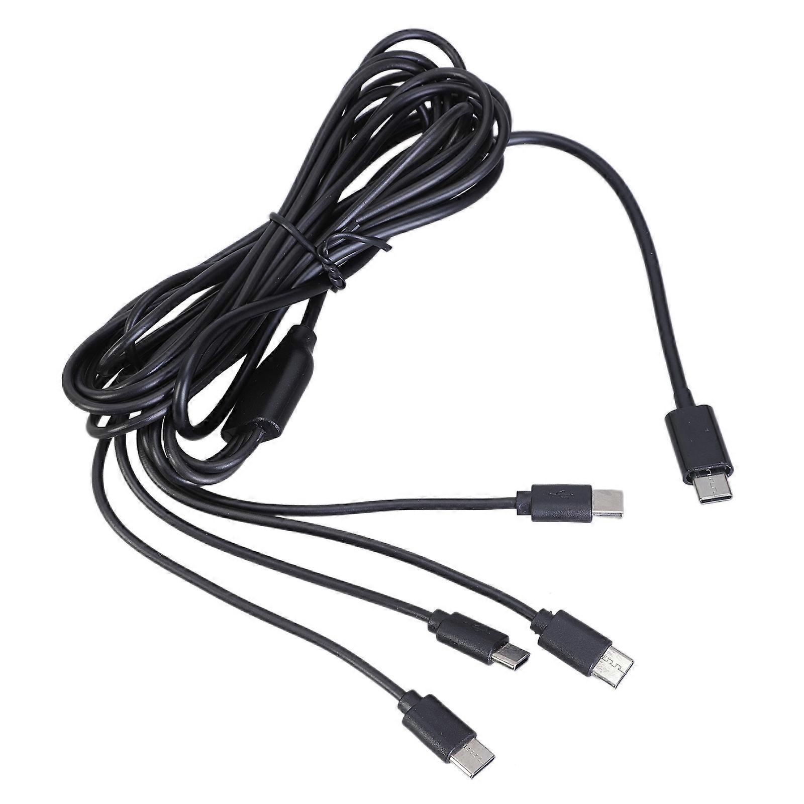 Slijtvaste 4-in-1 USB C-oplaadkabel 1 tot 4 splitterkabel Compatibiliteit met verschillende USB C-interfaces Apparaten Multicolor