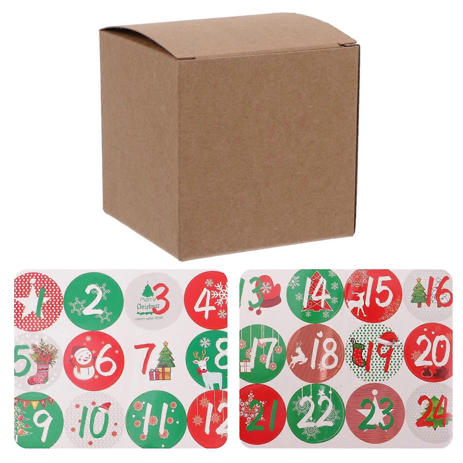 24 Sets of Present Boxes Paper Square Box Paper Packing Square Cardboard Box